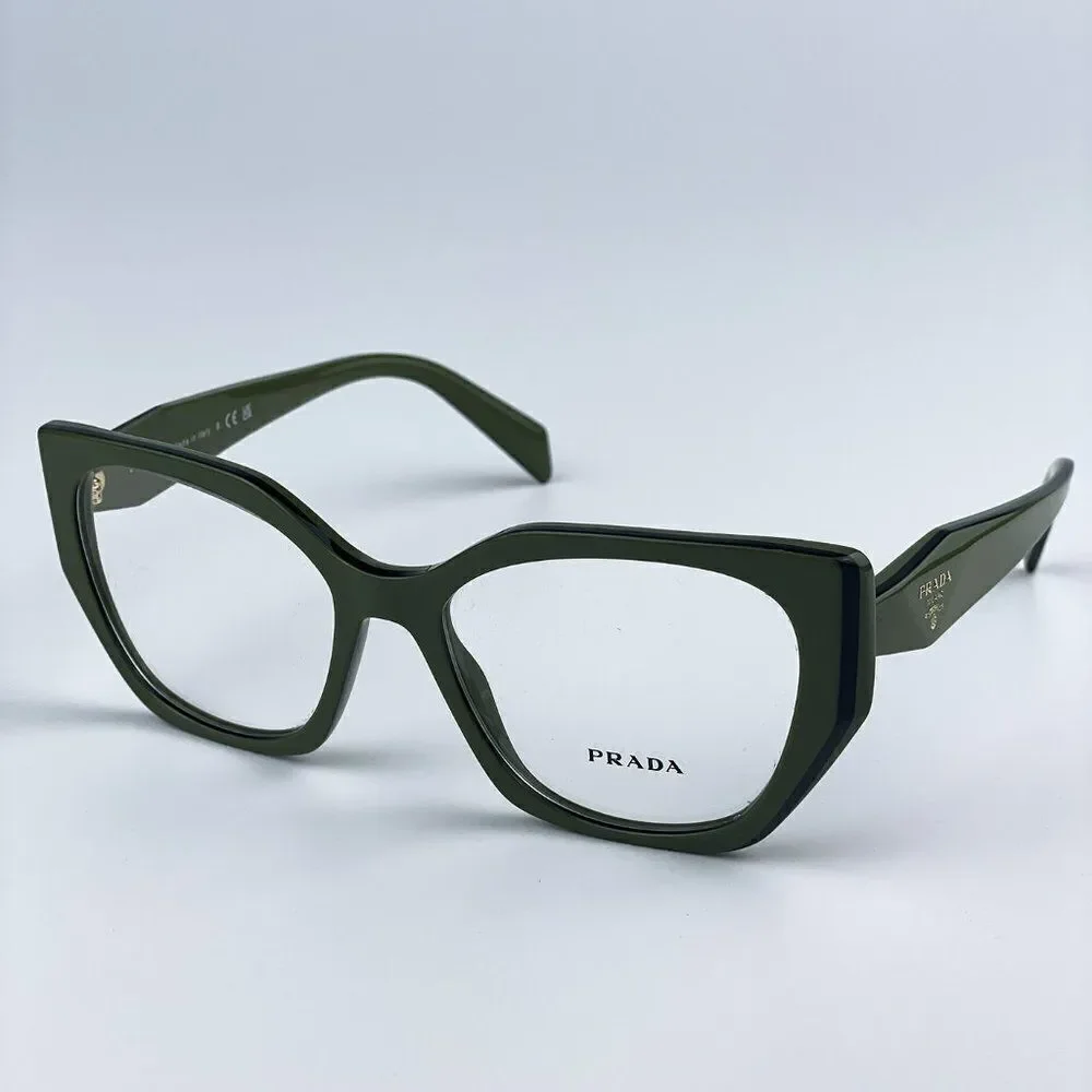 NEW Prada PR18WV 13J1O1 Sage Green Black Cat Eye Women Eyeglasses